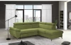 Rohová sedacuia súprava Gisele, zelená látka, pravý roh
