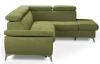 Rohová sedacuia súprava Gisele, zelená látka, pravý roh
