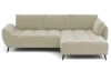 Rohová sedacia súprava Allegra, béžová látka, pravý roh