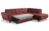 Rohová sedacia súprava Sergio, tehlová látka, pravý roh