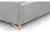 Posteľ Flamingo 180x200 cm, svetlo šedá štruktúrovaná tkanina