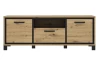 TV skrinka Trondheim 158 cm, dub artisan/dub čierny