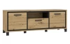 TV skrinka Trondheim 158 cm, dub artisan/dub čierny