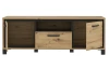 TV skrinka Trondheim 158 cm, dub artisan/dub čierny