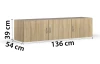 Skriňový nadstavec Case, 136 cm, dub sonoma