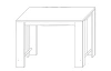 Barový stôl Frieda 120x58 cm, biely