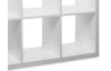 Regál Milano, 3x3 priehradky, biely lesk