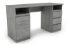 Písací stôl so 3 zásuvkami Carlos, šedý beton