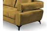 Rohová sedacia súprava Paris, horčicová žltá látka, ľavý roh