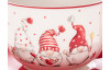 Vianočný hrnček s tanierikom Škriatkovia 250 ml, červený