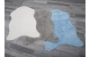 Imitácia králičej kožušiny Rabbit 60x90 cm, svetlo modrá