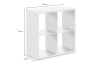 Regál Max, 2x2 priehradky, biely