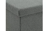 Štvorcový taburet Tobias, šedá kučeravá látka