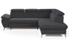 Rohová sedaccia súprava Gisele, antracitová látka, pravý roh