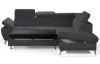 Rohová sedaccia súprava Gisele, antracitová látka, pravý roh