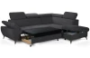 Rohová sedaccia súprava Gisele, antracitová látka, pravý roh