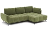 Rohová sedacia súprava Allegra, trávovo zelená látka, pravý roh