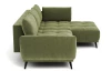 Rohová sedacia súprava Allegra, trávovo zelená látka, pravý roh