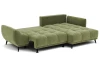 Rohová sedacia súprava Allegra, trávovo zelená látka, pravý roh