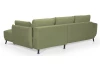 Rohová sedacia súprava Allegra, trávovo zelená látka, pravý roh