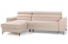 Rohová sedacia súprava Lugo, béžová látka, ľavý roh