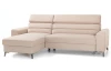 Rohová sedacia súprava Lugo, béžová látka, ľavý roh