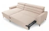 Rohová sedacia súprava Lugo, béžová látka, ľavý roh