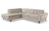 Rohová sedacia súprava Sergio, béžová látka, ľavý roh