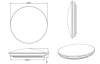 Stropné LED osvetlenie Achat, 50 cm