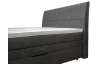 Posteľ boxspring Bonny 180x200 cm, antracitová vintage látka