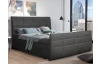 Posteľ boxspring Bonny 180x200 cm, antracitová vintage látka