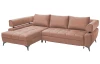 Rohová sedacia súprava Paris, lososová látka, ľavý roh