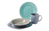 Jedálenský servis (24 dielov) Jive, šedá/modrá/mentolová