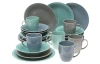 Jedálenský servis (24 dielov) Jive, šedá/modrá/mentolová