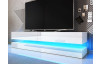 TV stolík s osvetlením Fly 140 cm, biely lesk