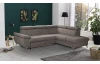 Rohová sedacia súprava Gisele, béžová taupe látka, pravý roh