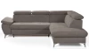Rohová sedacia súprava Gisele, béžová taupe látka, pravý roh