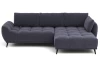 Rohová sedacia súprava Allegra, hlubinná modrá látka, pravý roh