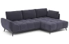 Rohová sedacia súprava Allegra, hlubinná modrá látka, pravý roh