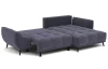 Rohová sedacia súprava Allegra, hlubinná modrá látka, pravý roh