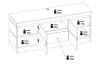 TV skrinka Campania 161 cm, biela/antracit