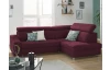Rohová sedacia súprava Brico, fialová lila látka, pravý roh