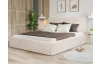 Posteľ Inez 180x200 cm, smotanovo biela štruktúrovaná látka