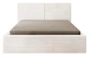 Posteľ Inez 180x200 cm, smotanovo biela štruktúrovaná látka