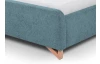 Posteľ Flamingo 180x200 cm, morská modrá štruktúrovaná tkanina