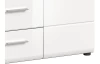 Komoda so zásuvkami Salsa, 80 cm, šedý dub/biela lesk
