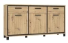 Široká komoda Trondheim 178 cm, dub artisan/dub čierny