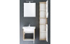 Kúpeľňová zostava Jersey 901-41, s umývadlom, dub sonoma / biela