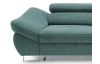 Rohová sedacia súprava Fabio, modro-zelená aqua látka, pravý roh
