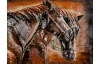 Kovový obraz na stenu Kone 80x60 cm, vintage